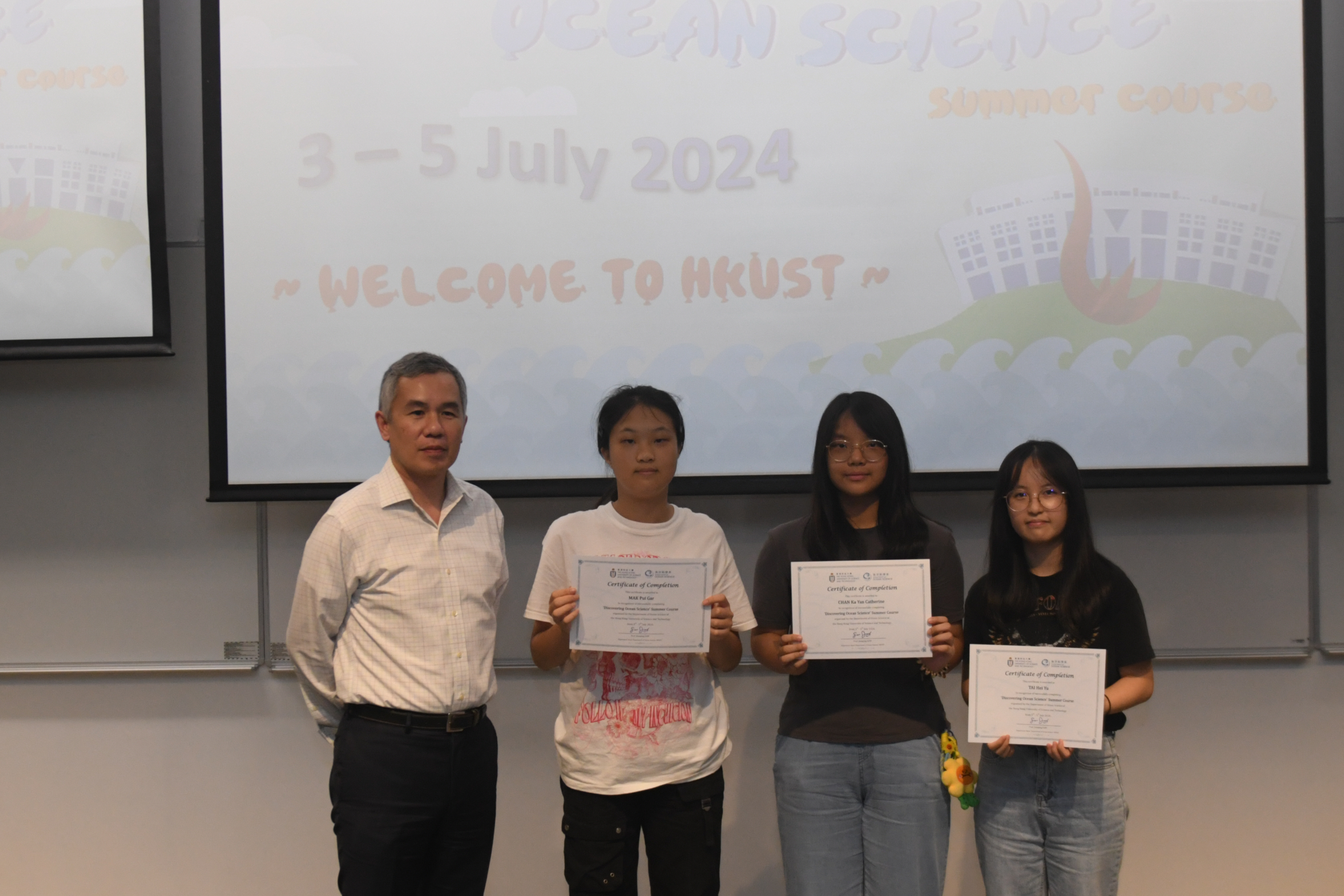 Presenting certificates by Prof. Stanley LAU