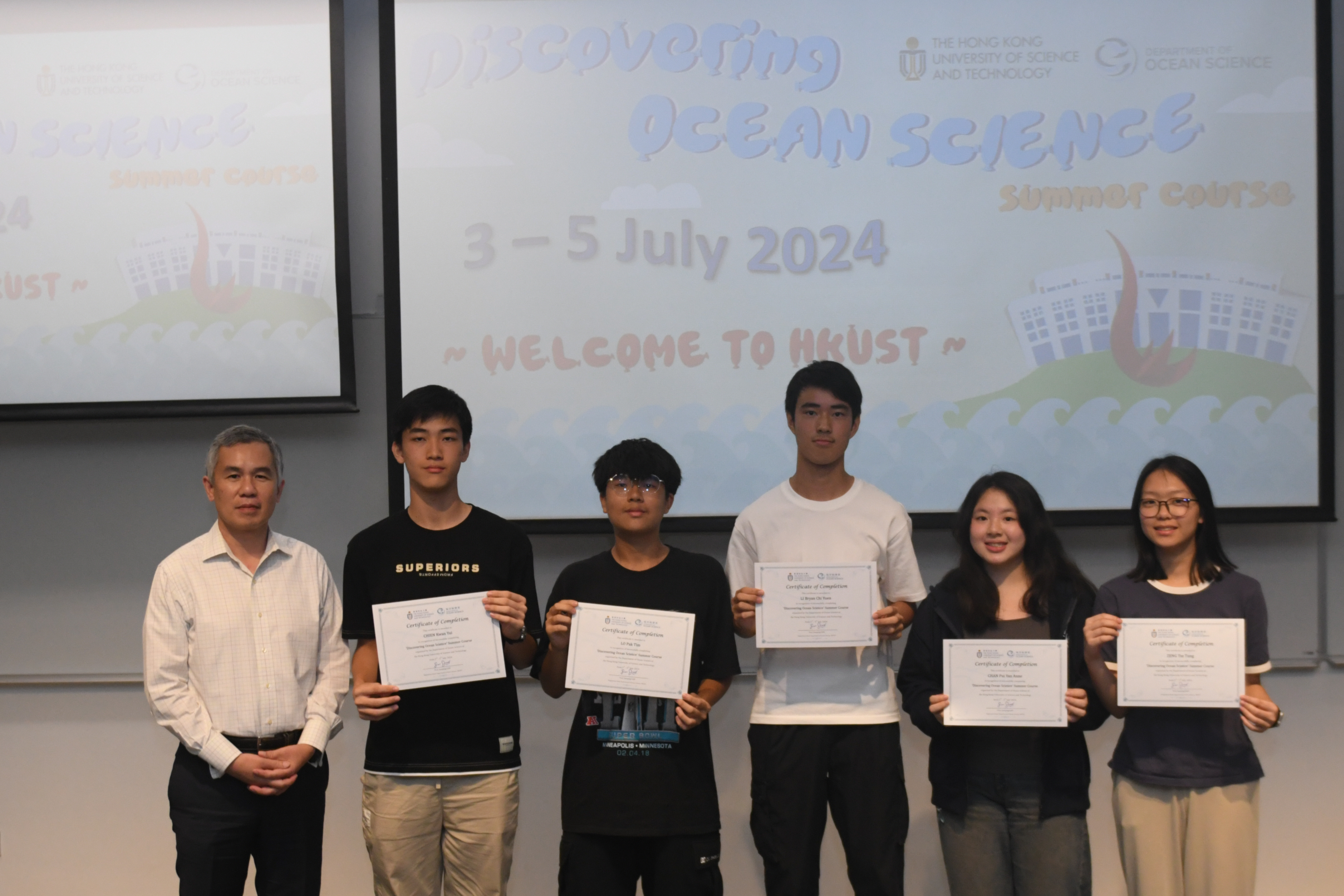 Presenting certificates by Prof. Stanley LAU